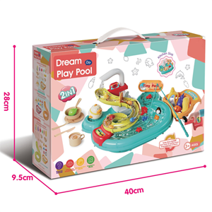 اسباب بازی سینک ظرفشویی و سرسره ماهی آبی Dream Play Pool 2 in 1_اسباب بازی